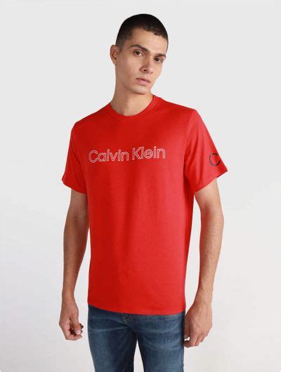 playera calvin klein roja vino y negro